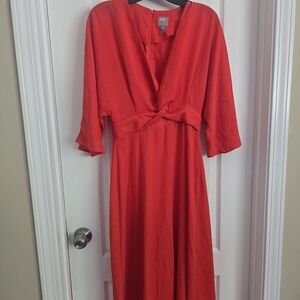 ASOS Vibrant Orange Midi Dress